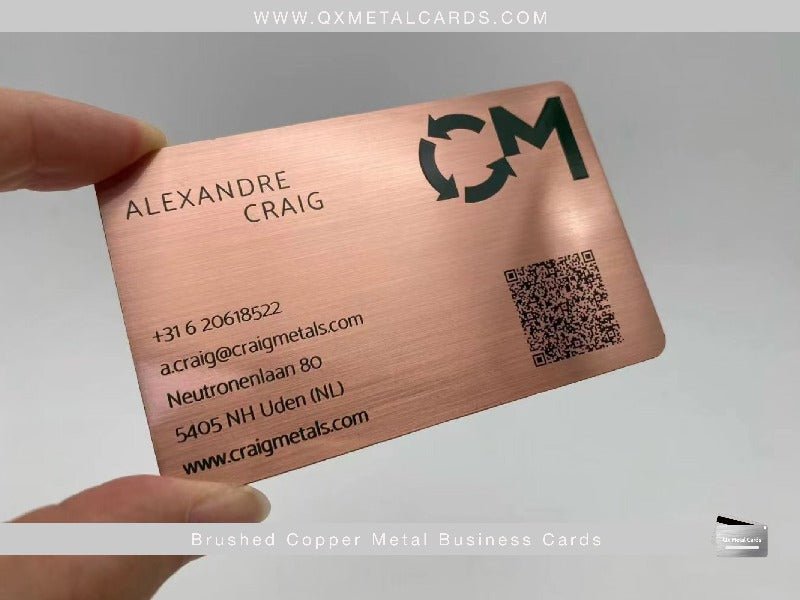 Copper Finish Metal Business Cards