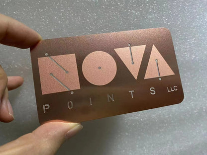 Rose Gold Metal Business Cards