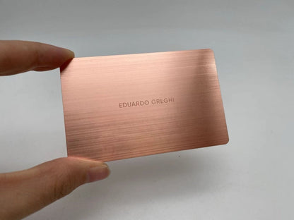Rose Gold Metal Business Cards