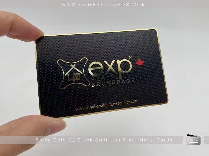 Shiny Gold Stainless Steel Metal Cards