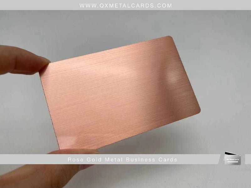 Rose Gold Metal Business Cards