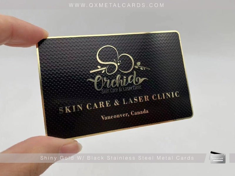 Shiny Gold Stainless Steel Metal Cards