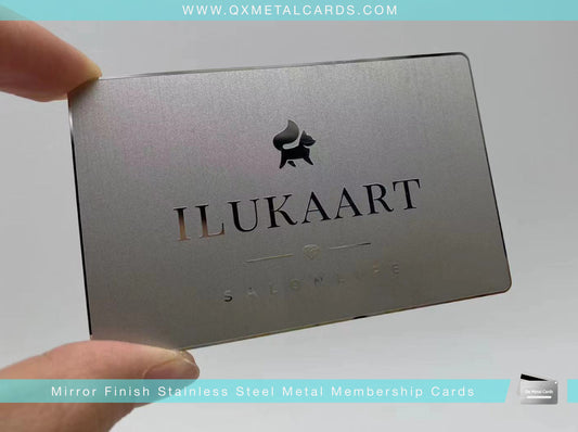 Mirror Finish Stainless Steel Metal Membership Cards
