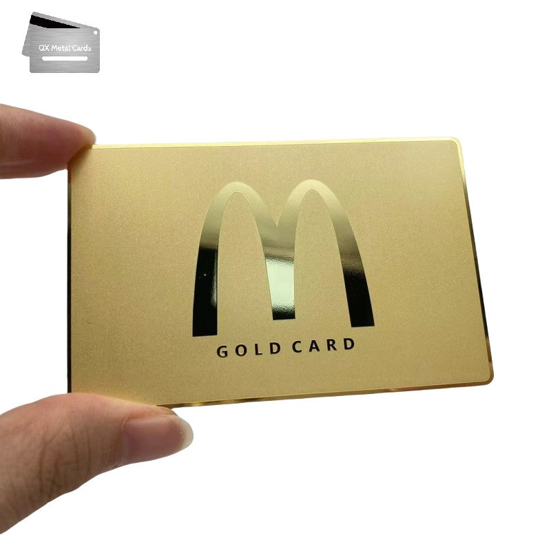 mirror gold metal business cards