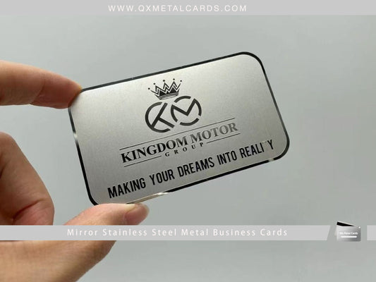 France Pre Owned Vehicles Used Car Sales Metal Business Cards Mirror Stainless Steel Cards
