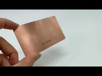 Copper Finish Metal Business Cards